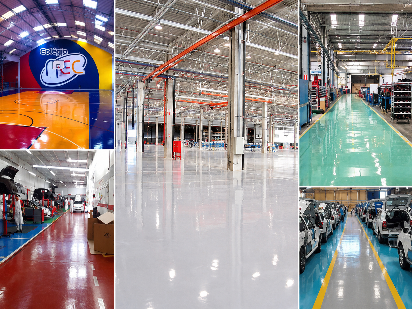Montagem de pisos industriais, comerciais e esportivos executados pela TecFloor